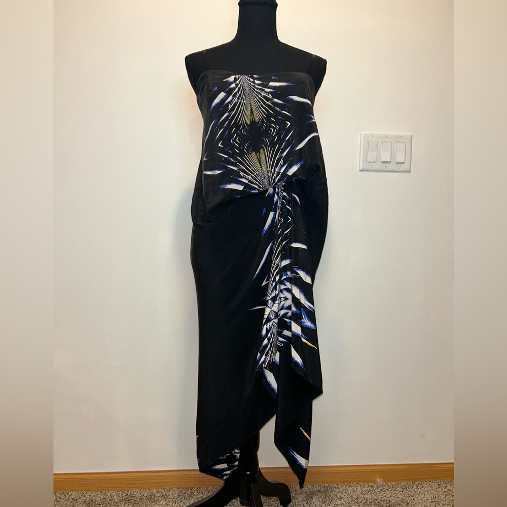 BCBGMaxAzria Black and White Patterned Dress